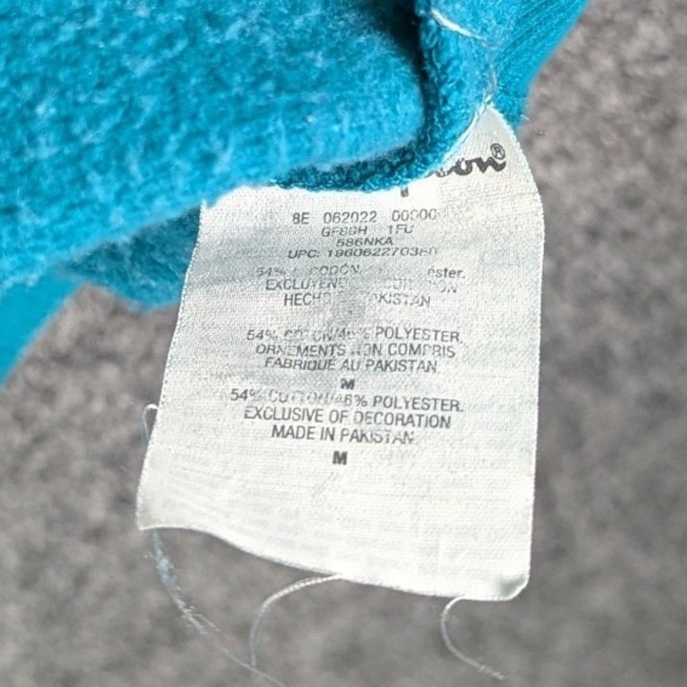 Champion Mens Hoodie Teal Blue Graphic Pullover Sweatshirt Medium GF89H - Picture 7 of 13